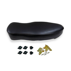 Short seat cover suitable for Simson KR51 / 1 Schwalbe, SR4-2 Star - black, smooth