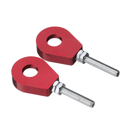 2x Kettenspanner Set ALU für Simson S51 SR4 KR51 Schwalbe SR50 - rot eloxiert