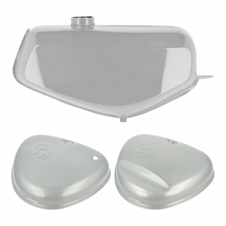 Set fuel tank + both side covers - silver - Enduro S51E S70E