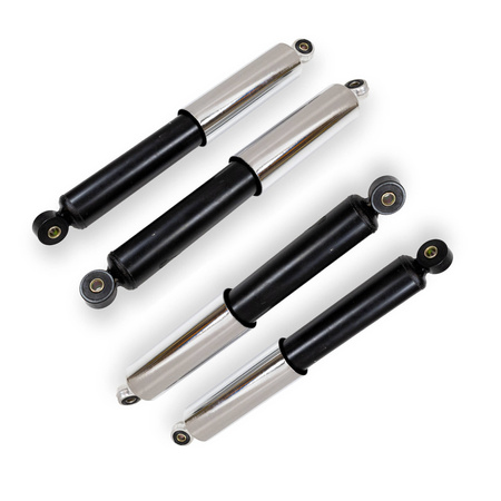 Chrome Shock Absorbers Front+Rear 307/345mm for Simson KR51/1 SR4-1/2