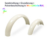 Powder coating service mudguards fenders Simson S51 in metallic (Candy)