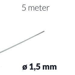 5m x Bowden cable inner cable ø1.5 mm for moped, motorcycle - cable by the meter