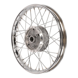 1.50x16 Spoked Wheel for Simson Models — Chrome, Aluminum Hub