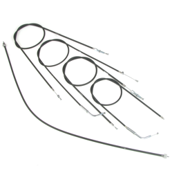 Bowden cable set + speedometer cable M10xM10 for Simson SR2/SR2E 5pc black