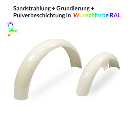 Powder coating service: Simson S51 fenders in custom RAL color