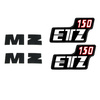 2x M & Z letters (black ribbed) + 2 stickers for MZ ETZ150