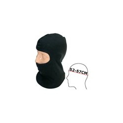 Black Cotton Balaclava S/M 1-Hole Mask for Motorcycle, Moped, Quad