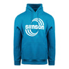 Hoodie with kangaroo pockets, color: petrol, size: XL - Design: SIMSON Cross