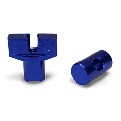 Zestaw regulatorów linki hamulca M6 aluminium f. Simson S51 SR4 KR51 Schwalbe SR50 - niebieski