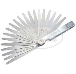 Precision 20-Blade Feeler Gauge Set 0.05-1.00mm for Motorcycle Valves