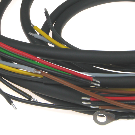 Cable harness for DKW KM 200, KS 200 with colored circuit diagram