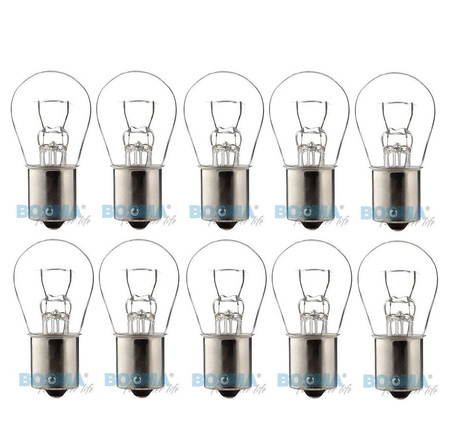 10x 12V P21W BA15s Bulbs - Brake/Turn Signal for Simson & MZ