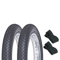 2x Vee Rubber 3.50x10 59J tires + 2x inner tubes for Vespa PX80 scooter