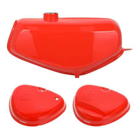 Enduro Fuel Tank Set w/ Whirl Logo for Simson S51E/S70E - Flame Red