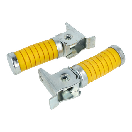 Passenger Foot Pegs for Simson KR51/1, S50, S51 - Yellow, Galvanized