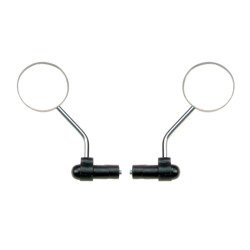 2x universal plug-in mirror ø70 for aluminum handlebars ø17mm (right / left) for bicycle