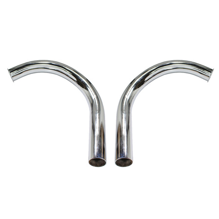 Pair Chrome Exhaust Headers 40mm for CZ 350 6V