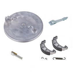 Rear brake shield - natural - with hole for brake contact for Simson bird series