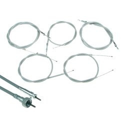 Bowden Cable Kit + Speedo Cable for NSU MAX Spezial (6-piece) Gray