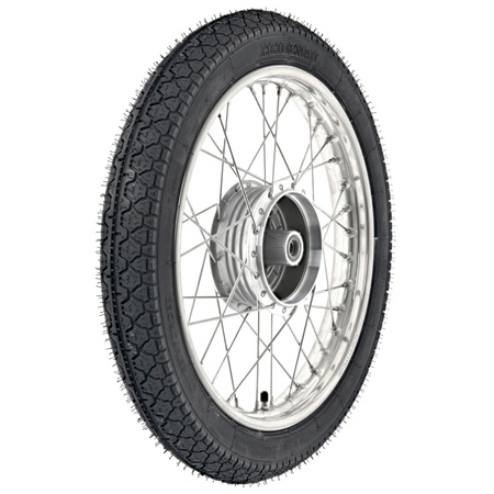 Komplettrad für Simson KR51/1, KR51/2, S50, S51 - Edelstahlfelge, vormontiert