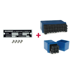 Type plate with stamped numbers & letters for Adler motorcycle MB/M 100-250