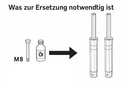 Teleskopowe ramiona widelca z amortyzacją hydrauliczną Simson SR50 SR80