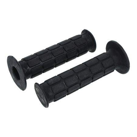 Pair Rubber Handlebar Grips for Simson S50/S51/SR50 - Black Waffle