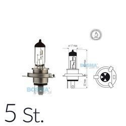 5x halogen bulbs H4 HS1 12V 35 / 35W PX43T with E-approval mark - in a box