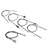 Bowden Cable + Speedo Cable Set for MZ TS250 (Flat Bar) - Black