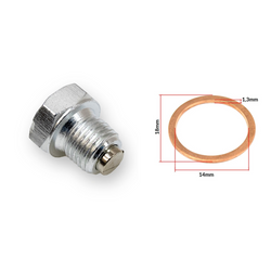 Oil Drain Plug Set M14x1.5 + Flat Copper Seal for Simson S51/SR50/KR51/2