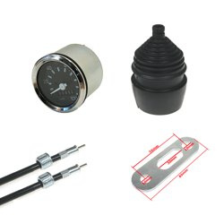 100 km/h Speedometer + Rubber Cover, Mount & Cable for Simson S50/S51/S70