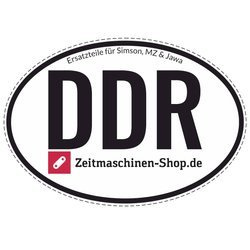 DDR Oval Sticker 100x70 mm - UV-Resistant Motorcycle Decal