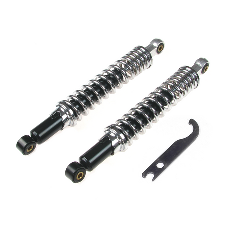 (Pair) Shock absorber struts rear chrome-plated for Simson S50 S51 S70 E S83 SR50