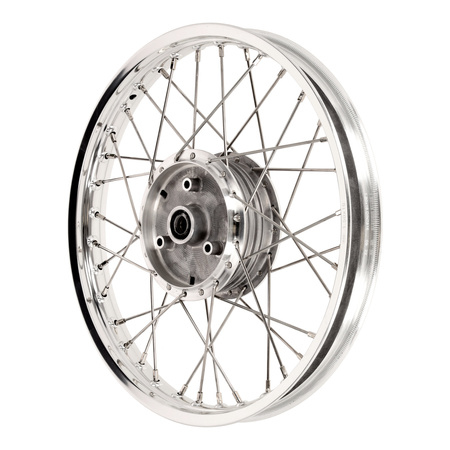Spoked Wheel for SIMSON DUO, KR51/1/2, S50, S51 — Polished Alloy Rim
