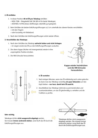 Fork arms with hydraulic damping Simson S50 S51 S53 S70 S83 - purple