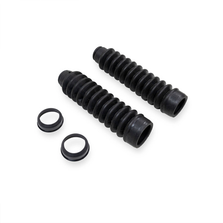 Pair Telescopic Fork Gaiters + Caps & Clamps for Simson S50 S51 SR50 SR80
