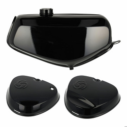 Set: Tank + rectangular side cover for Simson S51 S70 — Enduro Black