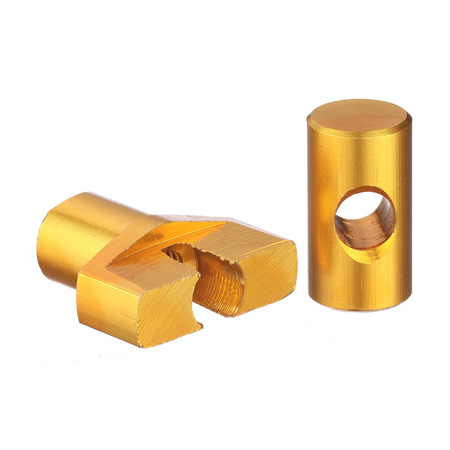 Zestaw regulatorów linki hamulca M6 aluminium f. Simson S51 SR4 KR51 Schwalbe SR50 - złota