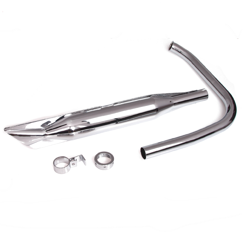 EMW R35 Fishtail Chrome Exhaust with Rolled Edges