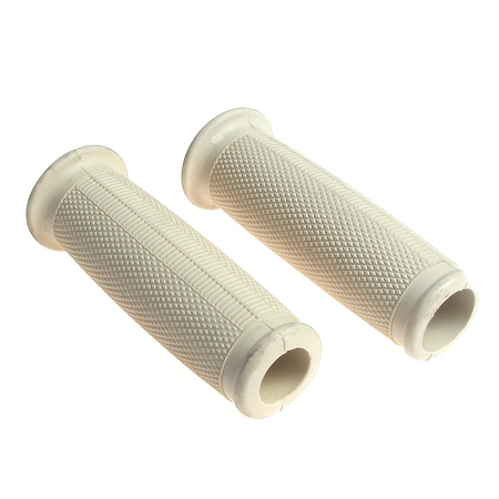 Pair of rubber grips 22 mm convex shape for AWO touring sport, EMW R35, IWL - beige