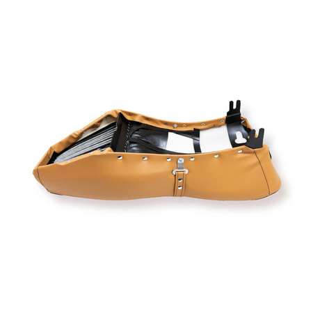 Fotel z paskami mocującymi i aluminiową osłoną do AWO Sport 425 - brązowy