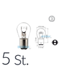 Pack of 5 12V 21/5W BAY15d Brake Light Bulbs E-approved for Motorcycles