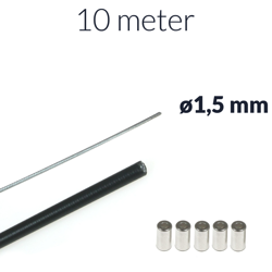 10m inner cable ø1.5 10m Bowden cable sleeve 5x end caps for moped motorcycle - Bowden cable