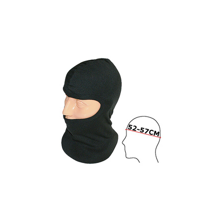 Balaclava black polar S / M 1-hole mask for motorcycle moped bike quad