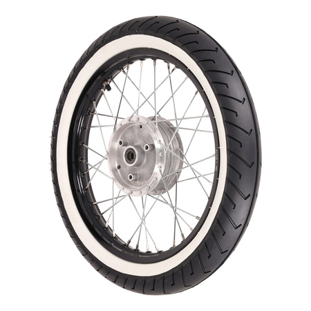 Komplettrad hinten für Simson Duo, KR51, S50 - Alufelge, Chromspeichen