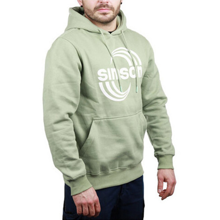 Hoodie mit Känguru-Taschen, Farbe: salbei, Größe: S - Motiv: SIMSON Cross