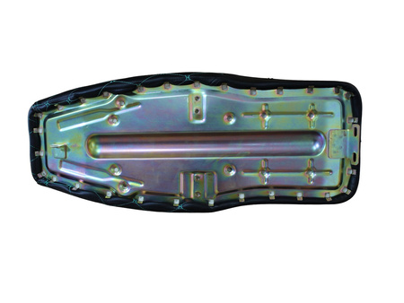 Fotel do Simson S51 S50 S70 Enduro - czarny + szwy zielone, pikowany