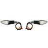 2x LED Indicators M8x1.25 12-LED for Simson S51 - Carbon (E-marked)