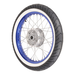 Complete front wheel 1.5x16 for Simson KR51/1 Schwalbe - Blue alloy