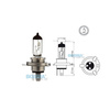 H4 Halogen Bulb 12V 60/55W P43t E-approved Motorcycle Headlight